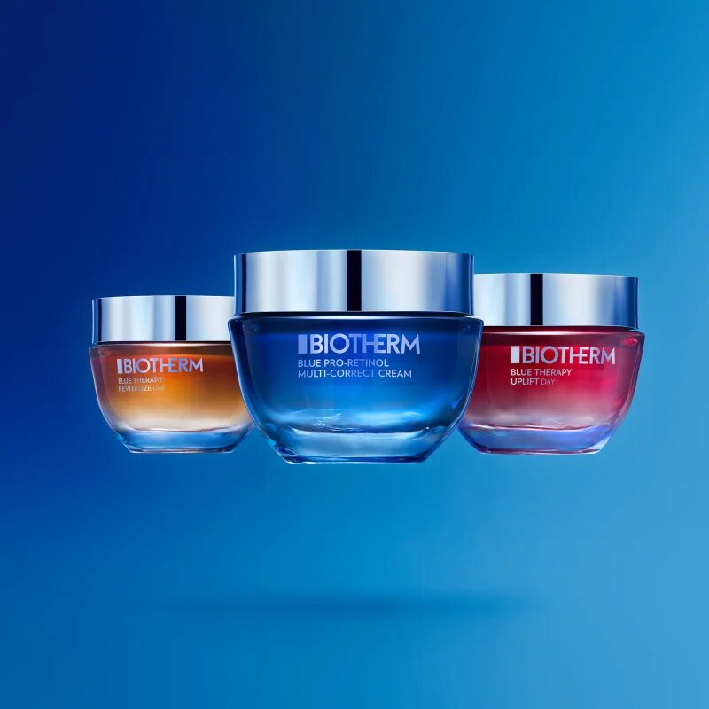 Biotherm Blue Pro-Retinol Multi Correct Cream Multikorrekciós nappali krém az öregedés jelei ellen retinollal hölgyeknek 50 ml