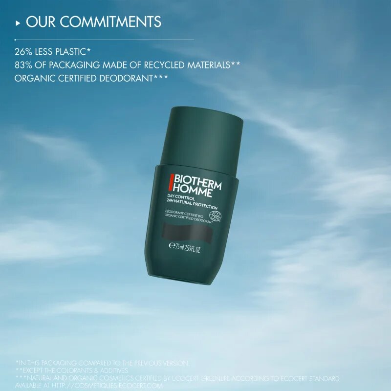 Biotherm Homme Day Control 24H Natural Protection golyós dezodor 75 ml