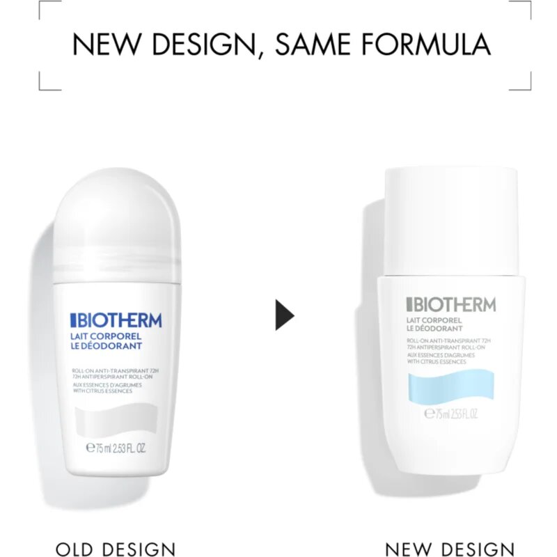 Biotherm Lait Corporel Le Déodorant golyós dezodor roll-on parabénmentes 75 ml