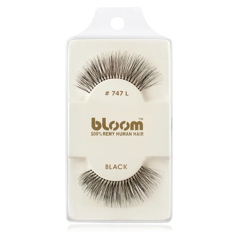 Bloom Natural ragasztható műszempilla természetes hajból No. 747L (Black) 1 cm