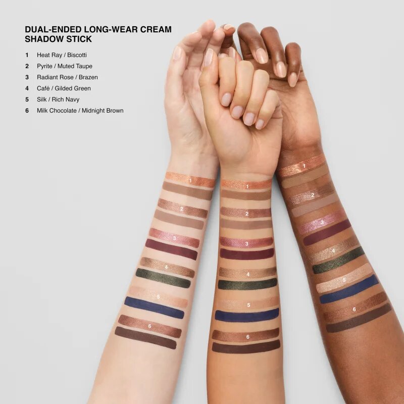 Bobbi Brown Long-Wear Dual-Ended Cream Shadow Stick szemhéjfesték ceruza duo árnyalat Pyrite / Muted Taupe 1.6 g