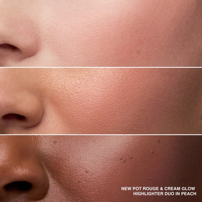 Bobbi Brown Threads of Love Cream Glow Highlighter + Pot Rouge bőrélénkítő és arcpirosító sminkpaletta árnyalat Peach Duo 4 g