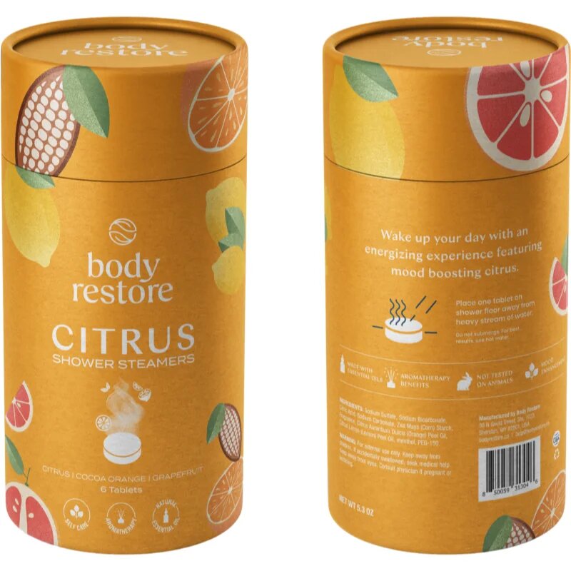 Body Restore Citrus Shower Steamers zuhanytabletták 6 db