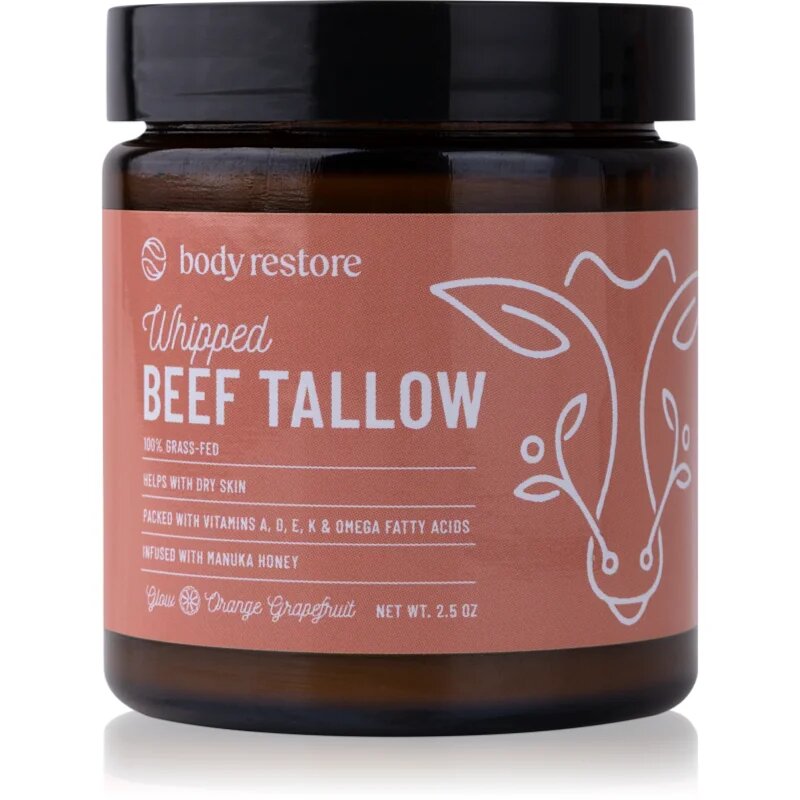 Body Restore Whipped Beef Tallow Balm Orange Grapefruit tápláló testkrém parfümmentes 71 g