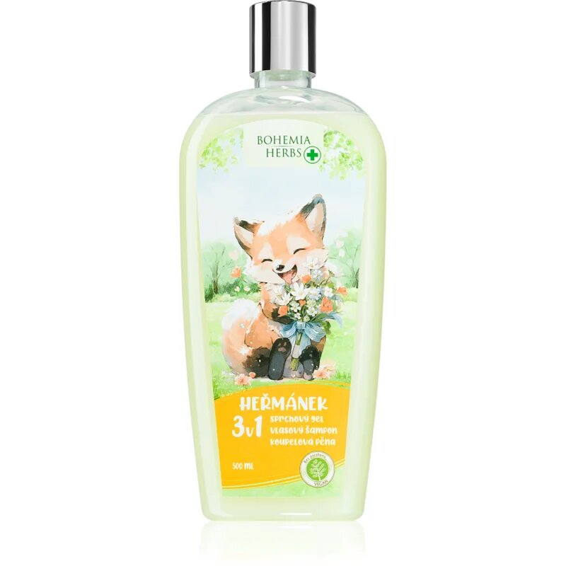 Bohemia Gifts Bohemia Herbs Chamomile buborékos fürdő és tisztító gél gyermekeknek 500 ml