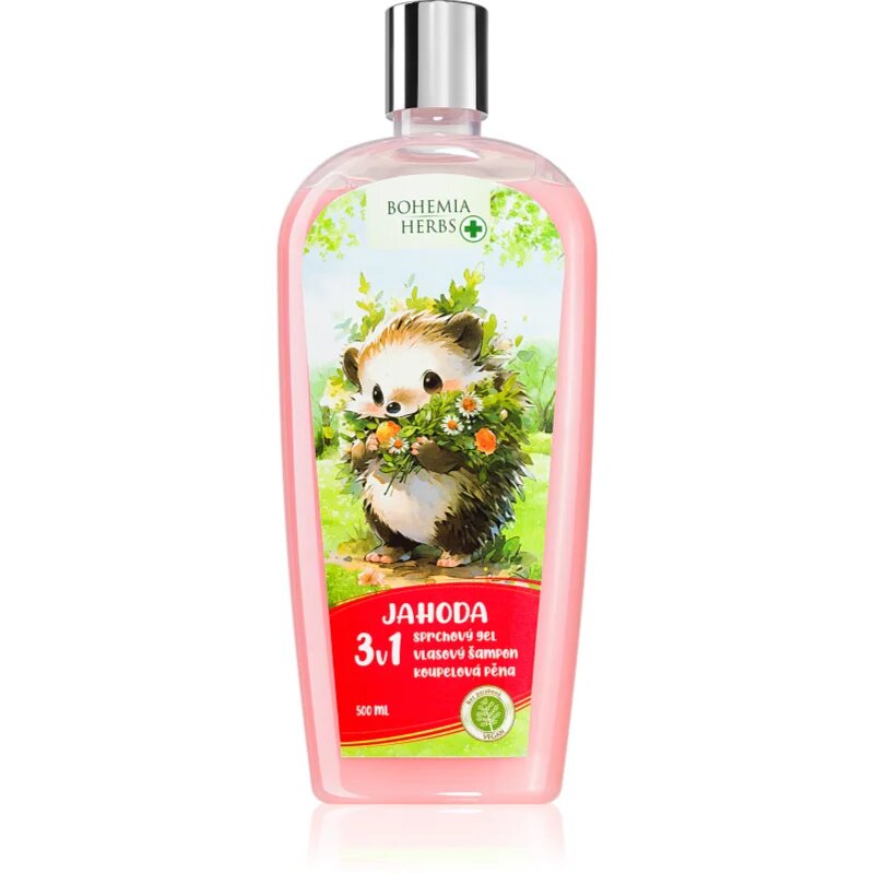 Bohemia Gifts Bohemia Herbs Strawberry buborékos fürdő és tisztító gél 500 ml