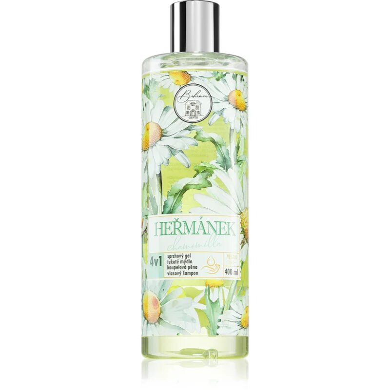 Bohemia Gifts Chamomile tisztító gél testre és hajra 4 in 1 400 ml