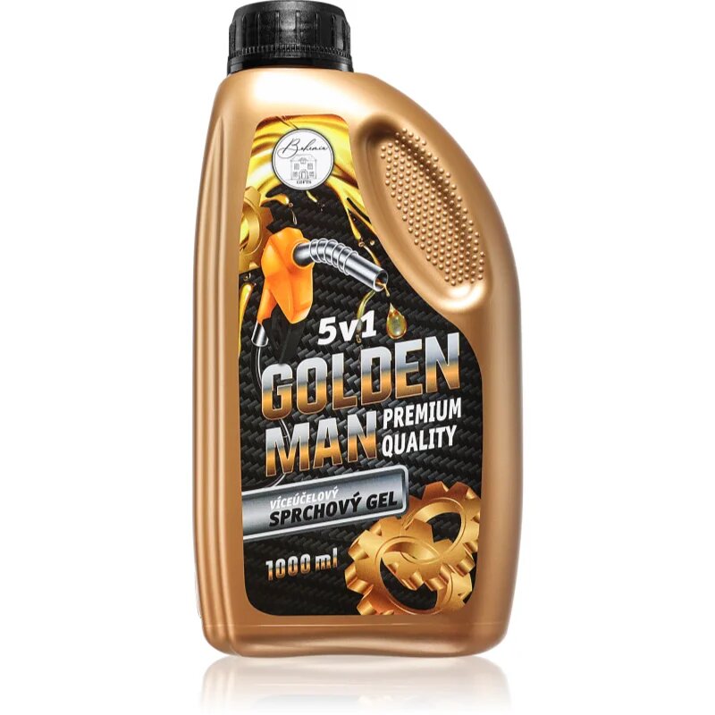 Bohemia Gifts Industrial Golden Man fürdőgél férfiaknak 5 in 1 1000 ml