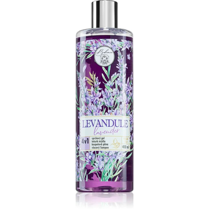 Bohemia Gifts Lavender tisztító gél testre és hajra 4 in 1 400 ml