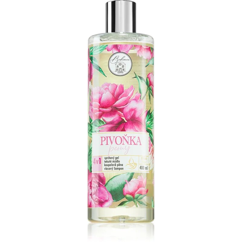 Bohemia Gifts Peony tisztító gél testre és hajra 400 ml