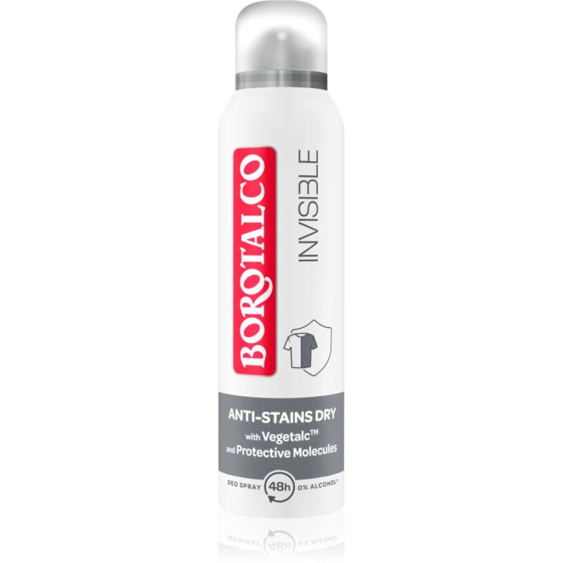 Borotalco Invisible spray dezodor a fehér és sárga foltok ellen 150 ml