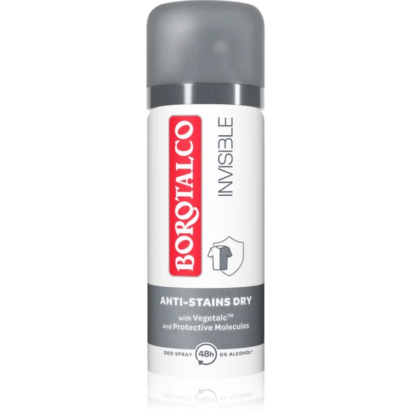 Borotalco Invisible spray dezodor a fehér és sárga foltok ellen 45 ml
