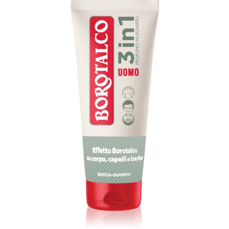 Borotalco MEN 3 in 1 fürdőgél férfiaknak arcra testre és hajra illatok Musk 200 ml