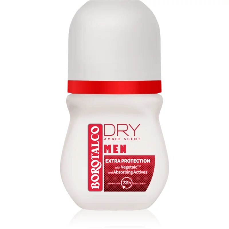 Borotalco MEN Dry golyós dezodor 72 óra illatok Amber 50 ml