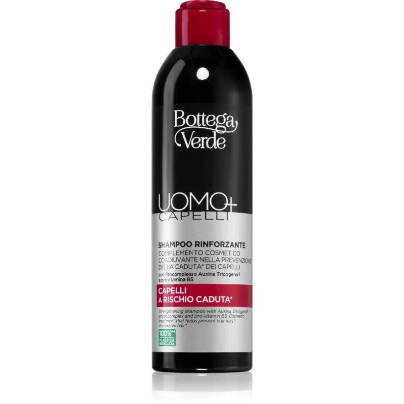 Bottega Verde Man+ erősítő sampon a gyenge hullásra hajlamos hajra 250 ml
