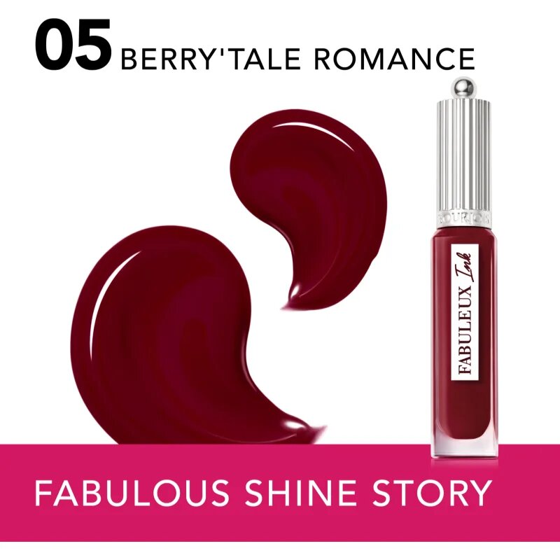 Bourjois Fabuleux Ink folyékony rúzs árnyalat 05 Berry'tale Romance 3.5 ml