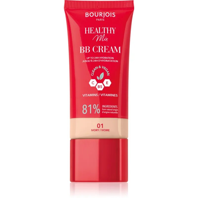 Bourjois Healthy Mix Clean & Vegan BB Cream BB krém árnyalat 01 Ivory 30 ml