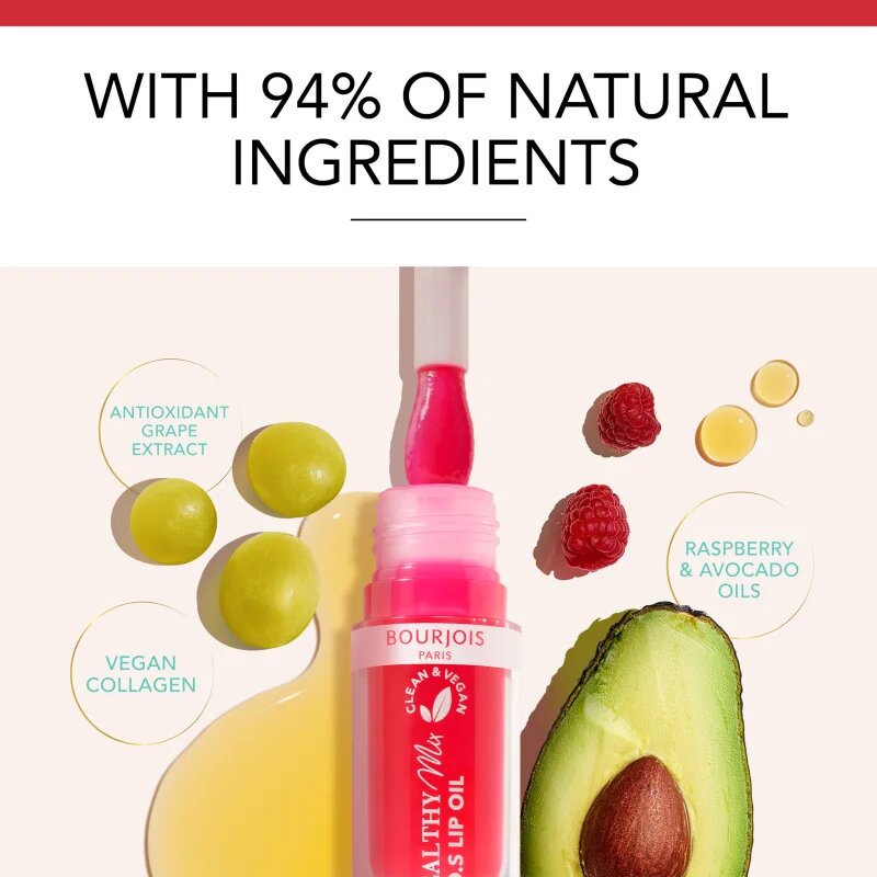 Bourjois Healthy Mix S.O.S Lip Oil ajak olaj hidratáló hatással árnyalat 02 Melon Amour 45 ml