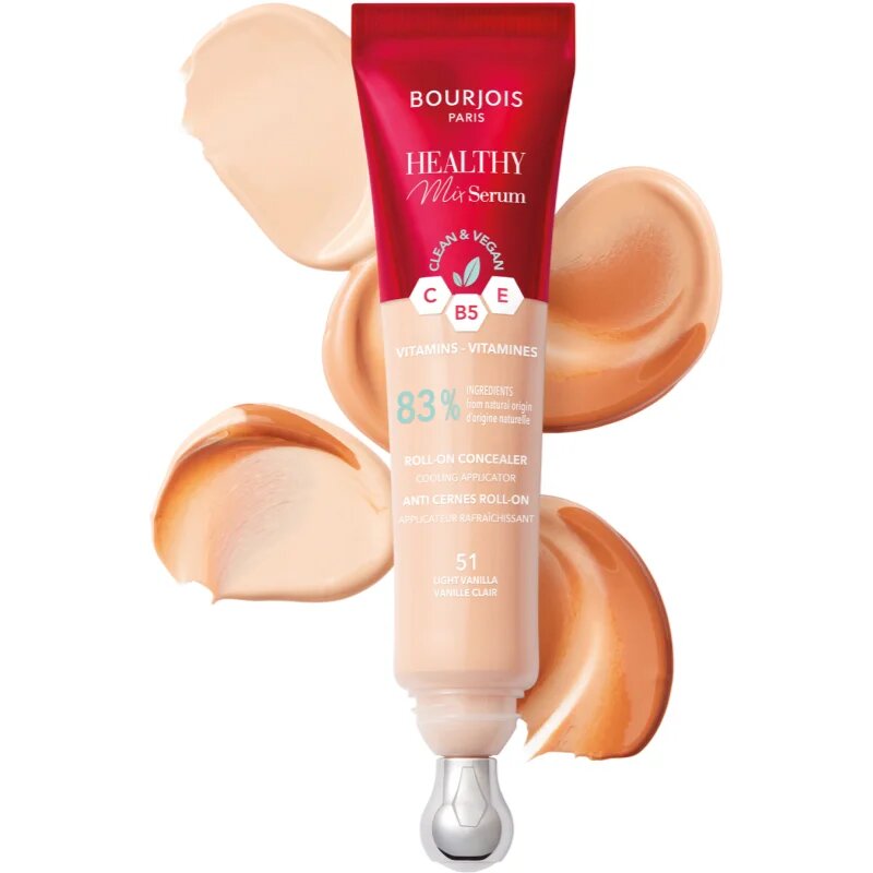 Bourjois Healthy Mix Serum hidratáló korrektor az arcra és a szem környékére árnyalat 51 Light Vanilla 13 ml