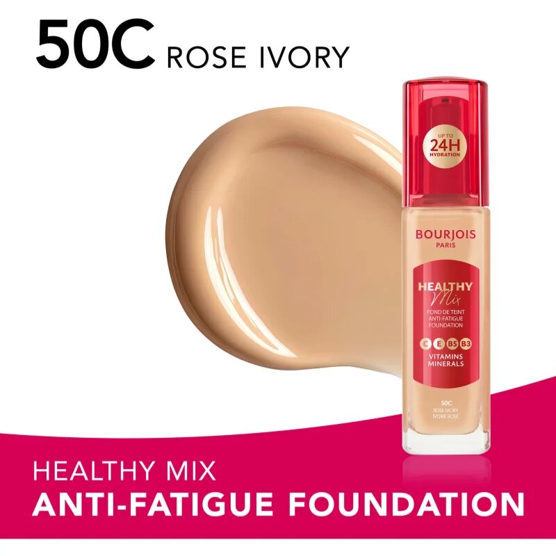 Bourjois Healthy Mix világosító hidratáló make-up 24h árnyalat 50C Rose Ivory 30 ml