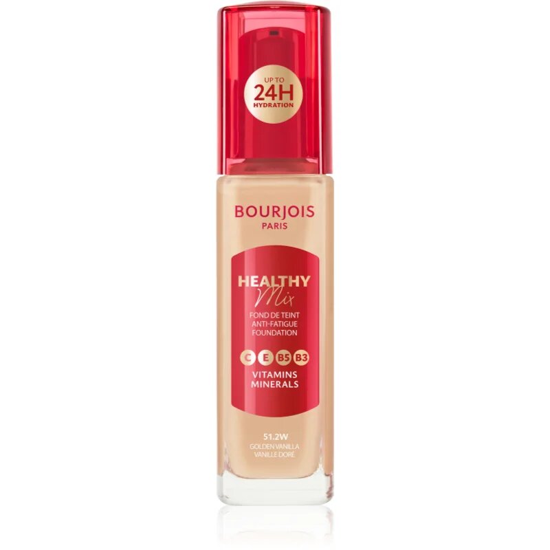 Bourjois Healthy Mix világosító hidratáló make-up 24h árnyalat 51.2W Golden Vanilla 30 ml