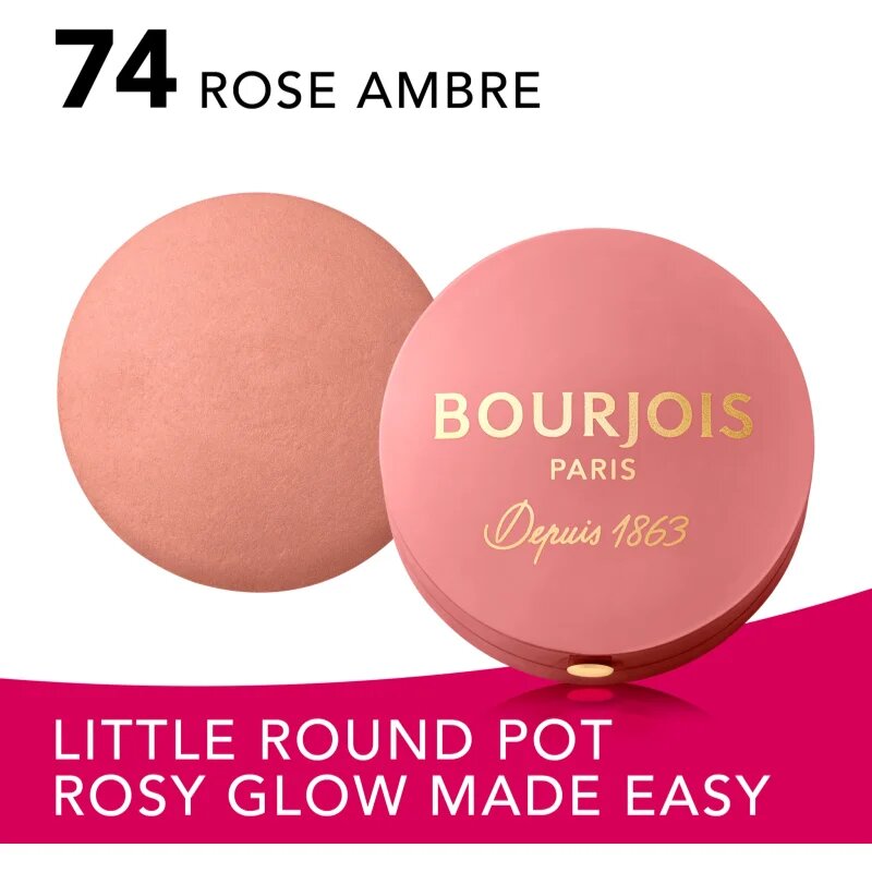 Bourjois Little Round Pot Blush arcpirosító árnyalat 74 Rose Ambré 2.5 g