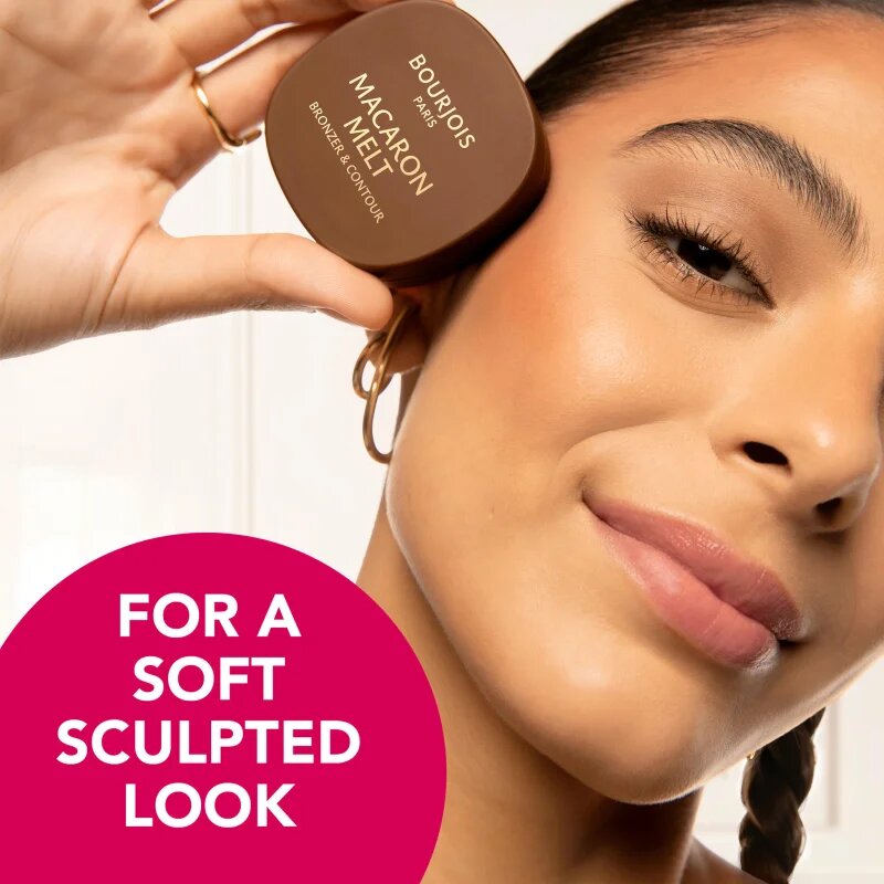 Bourjois Macaron Melt Bronzer & Contour bronzosító és kontúrozó púder 2 az 1-ben árnyalat 01 Vanilla Foam 5 g