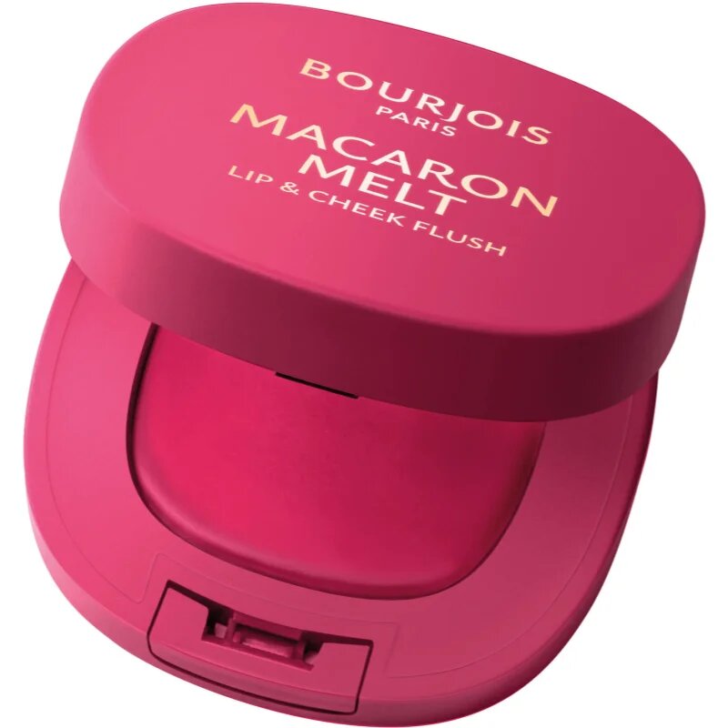 Bourjois Macaron Melt Lip & Cheek Flush arcpirosító 2 az 1-ben árnyalat 04 Pink Guava 5 g