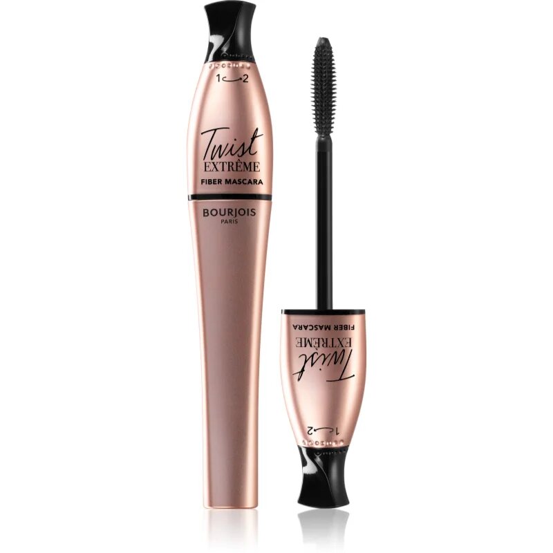 Bourjois Twist Extreme dúsító hosszabbító szempillaspirál mely szétválasztja a pillákat árnyalat 24 Black 8 ml