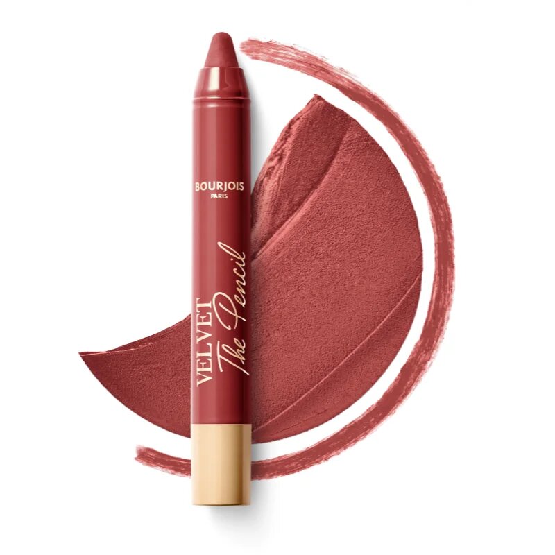 Bourjois Velvet the Pencil rúzsceruza matt hatással árnyalat 04 Less is Brown 18 g