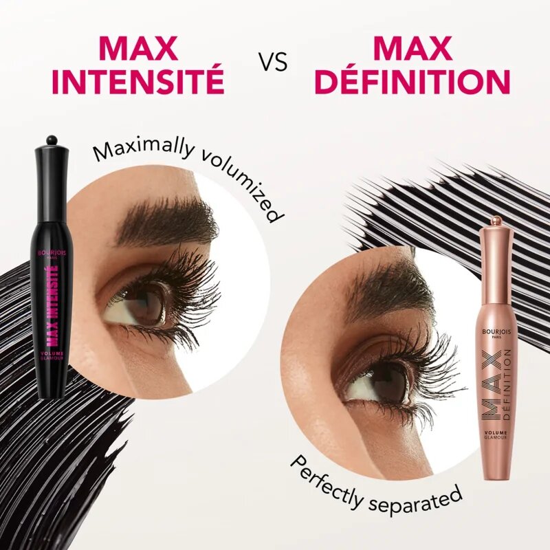 Bourjois Volume Glamour Max Intensité szempillaspirál a dús pillákért árnyalat 1 Intense Black 12 ml