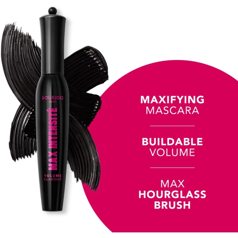 Bourjois Volume Glamour Max Intensité szempillaspirál a dús pillákért árnyalat 1 Intense Black 12 ml