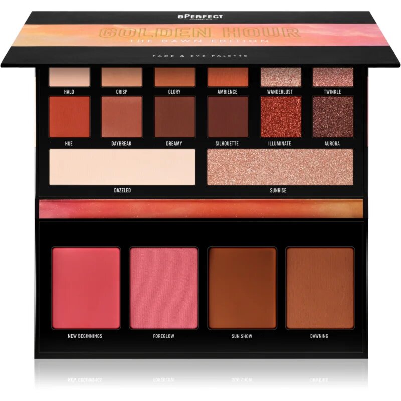 BPerfect Golden Hour The Dawn Edition multifunkciós arc paletta az arcra 54.6 g