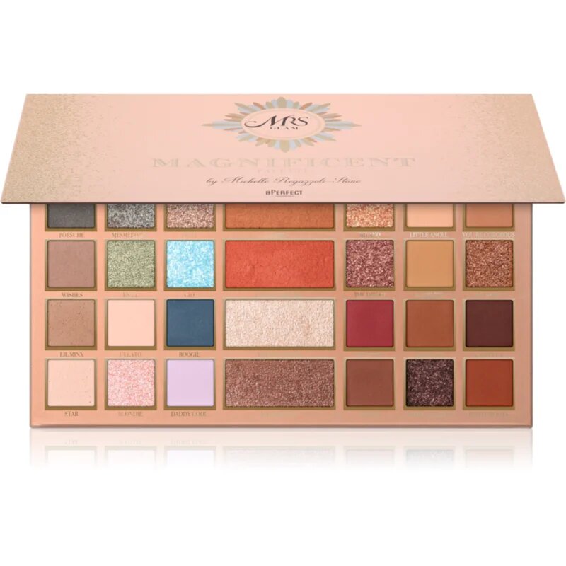 BPerfect Mrs Glam Magnificent Palette multifunkciós arc paletta az arcra és a szemekre 48 g