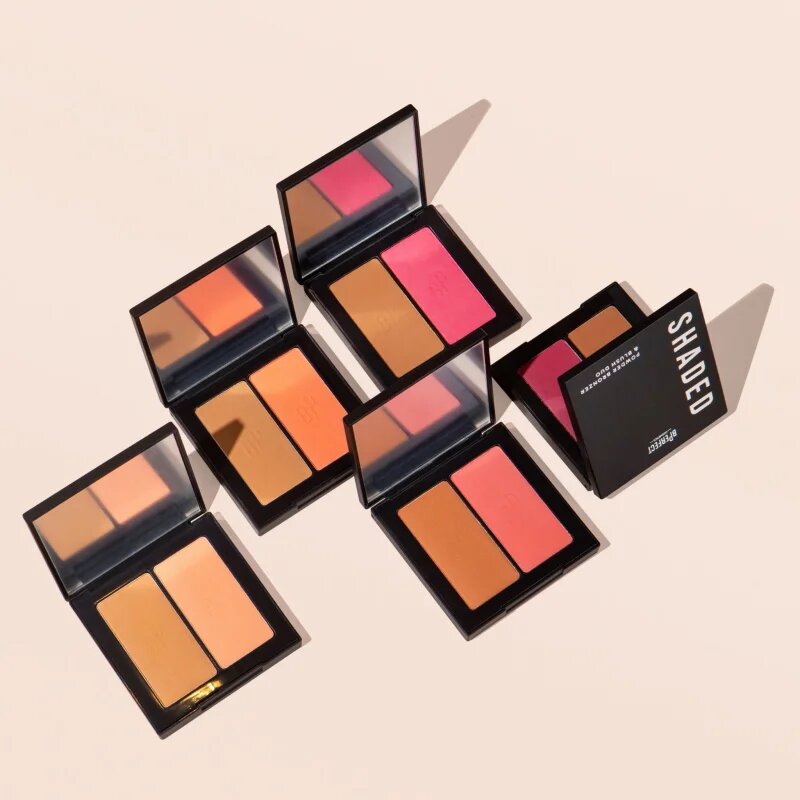 BPerfect Shaded Powder Bronzer & Blush Duo bronzosító és arcpirosító árnyalat 02 Medium 7 g