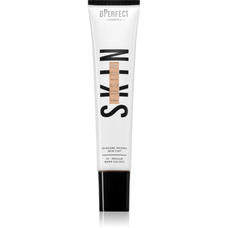 BPerfect Skin Fusion Skincare Infused Skin Tint könnyű alapozó természetes hatásért árnyalat 14 Medium Warm Golden 30 ml