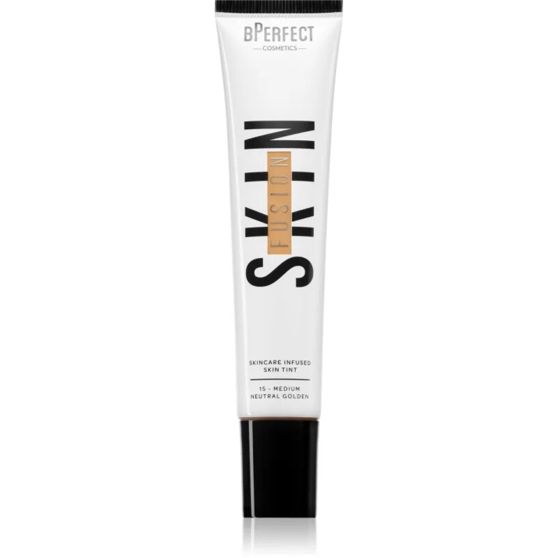BPerfect Skin Fusion Skincare Infused Skin Tint könnyű alapozó természetes hatásért árnyalat 15 Medium Neutral Golden 30 ml