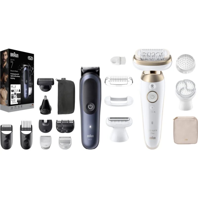 Braun Silk-épil 9 & All-In-One Series 7 szett hajra és a testre