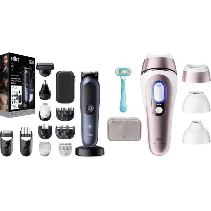 Braun Smart IPL Skin i·expert & All-in-One Series 7 haj- szakáll- és testápoló készlet