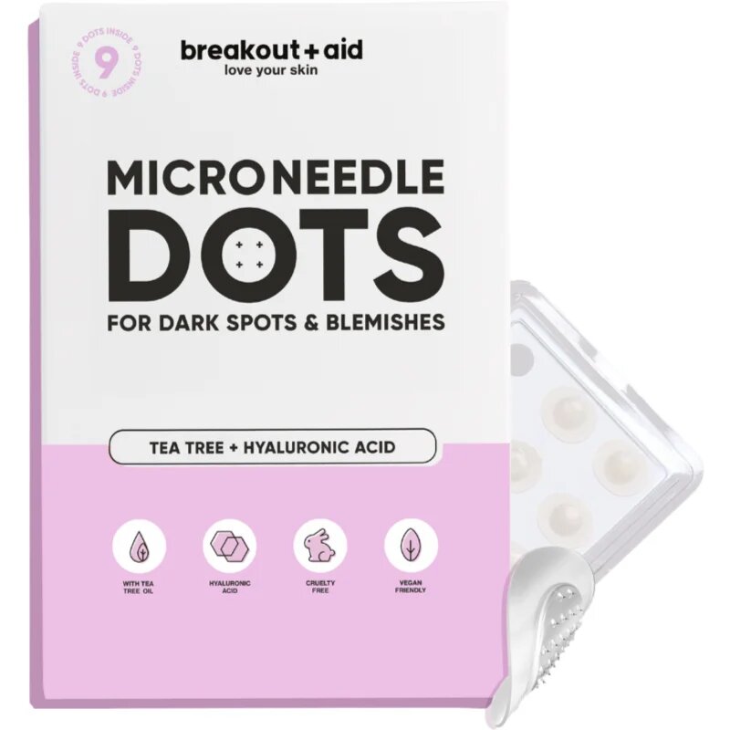 breakout + aid Microneedle Dots helyi ápolás mikrotűkkel a pattanások utáni sötét foltokra 9 db