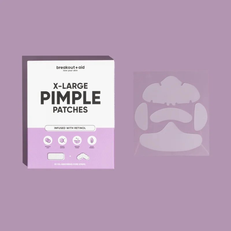 breakout + aid Pimple Patches X-Large helyi ápolás pattanásos bőrre retinollal 5 db