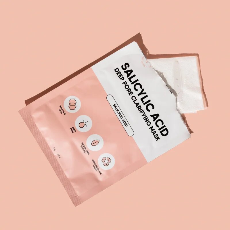 breakout + aid Salicylic Acid Deep Pore Clarifying Mask arcmaszk szalicilsavval 34 g