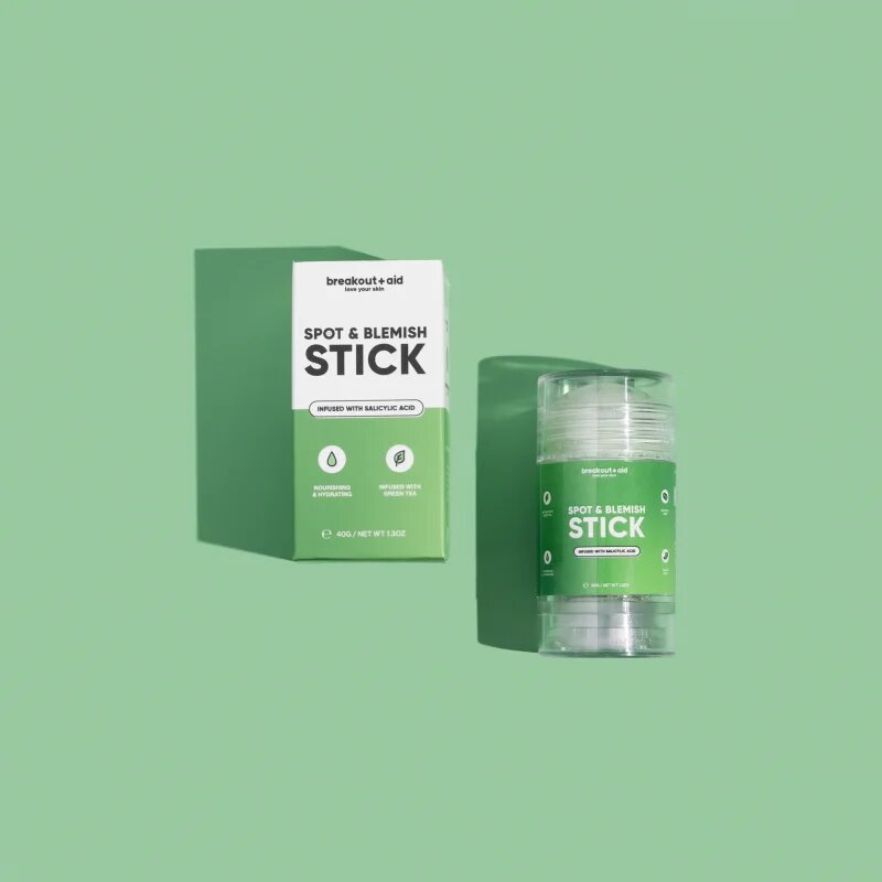 breakout + aid Spot & Blemish Stick arcmaszk agyagból a problémás bőrre 40 g
