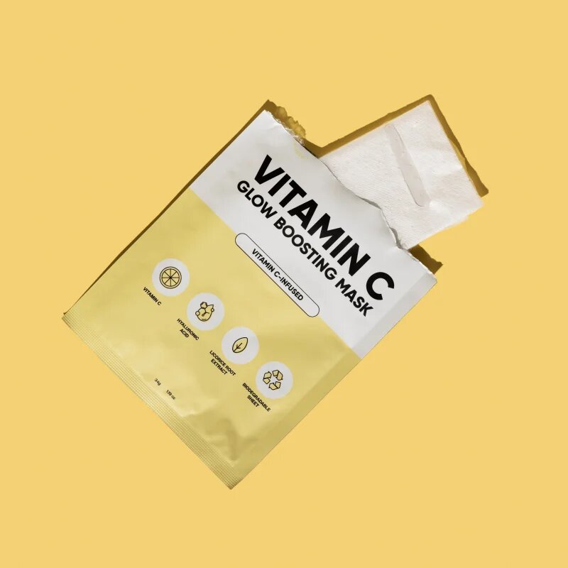 breakout + aid Vitamin C Glow Boosting Mask arcmaszk C vitamin 34 g