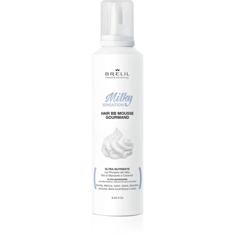 Brelil Professional Milky Sensation Hair BB Mousse hidratáló hab a rakoncátlan és töredezett hajra 250 ml