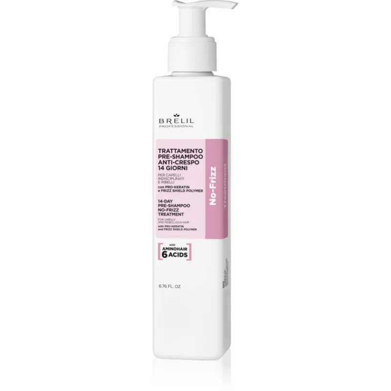 Brelil Professional No Frizz 14 Days No Frizz Treatment sampon előtti ápolás a rakoncátlan és töredezett hajra 200 ml