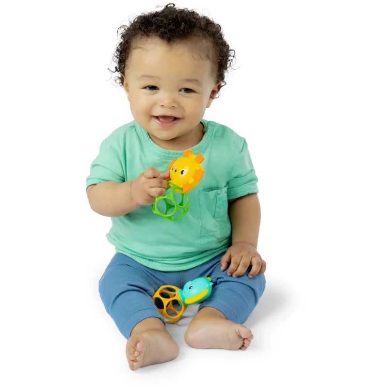 Bright Starts Soother Pals™ Easy-Grasp játék rágókával 3 m+ 2 db