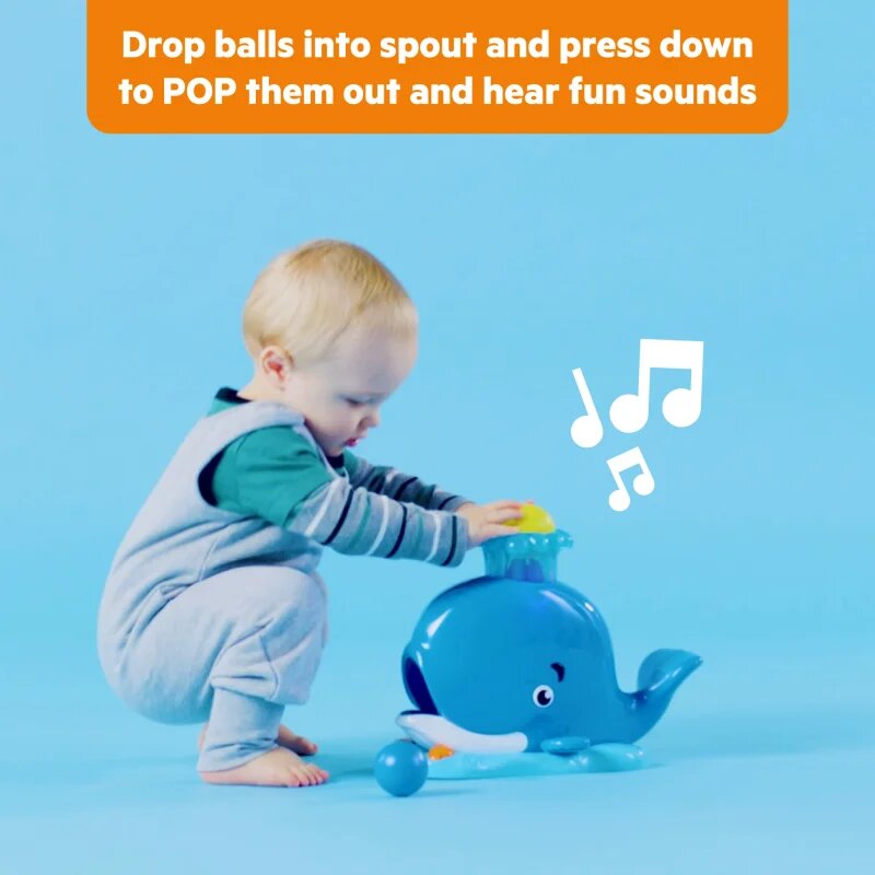 Bright Starts Whale Popper zenélő játék 6m+ 1 db