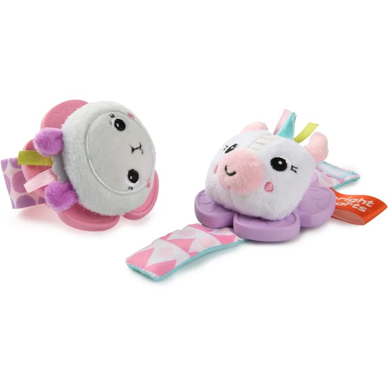 Bright Starts Wrist Pals Toy csörgő rágókával Unicorn & Llama 0 m+ 2 db