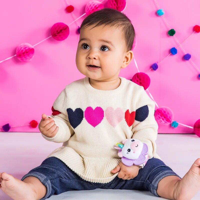 Bright Starts Wrist Pals Toy csörgő rágókával Unicorn & Llama 0 m+ 2 db
